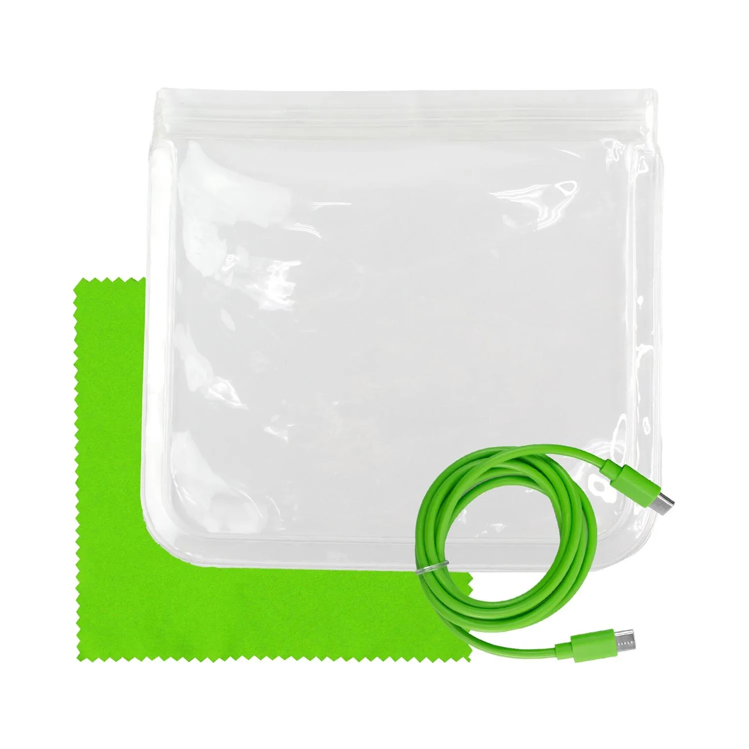 Clear C to C Cable & Cloth Set 8