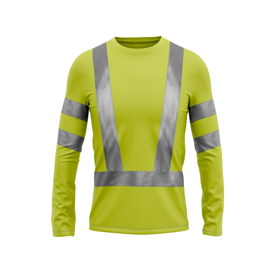 VISIPRO Long Sleeve Reflective Safety T-Shirt - Poly-Cotton 2