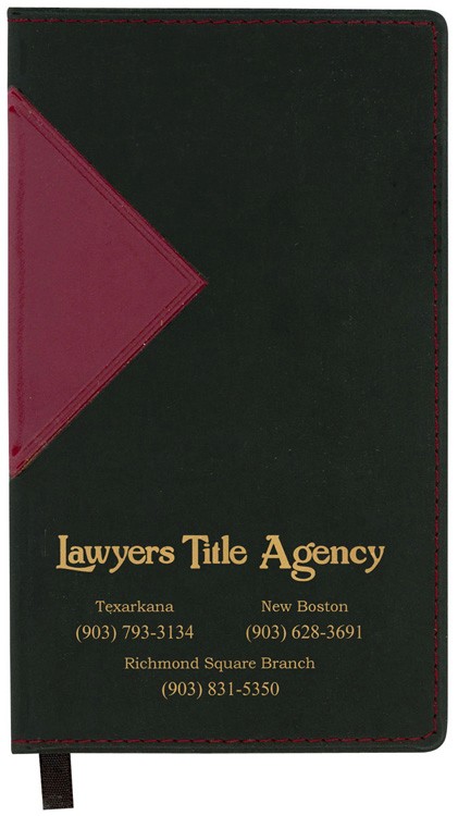 Keystone Series Soft Cover 2 Tone Vinyl Monthly Planner / 2 Color 3