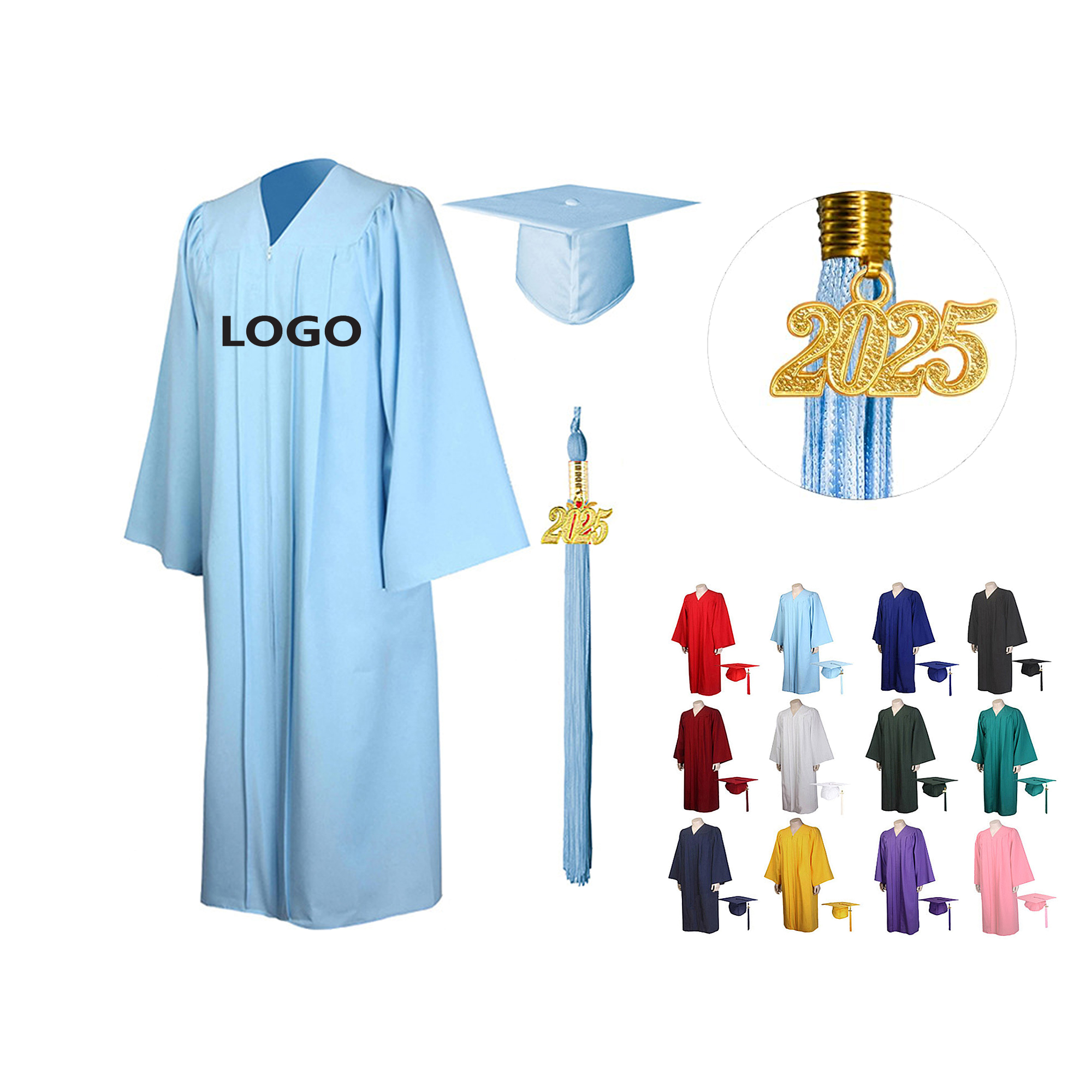 Graduation Gown Cap Tassel Set 1