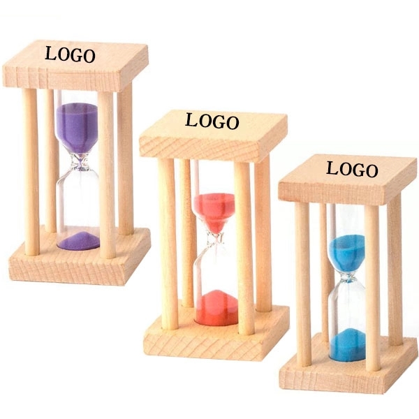 5min Wooden Frame Square Hourglass 2