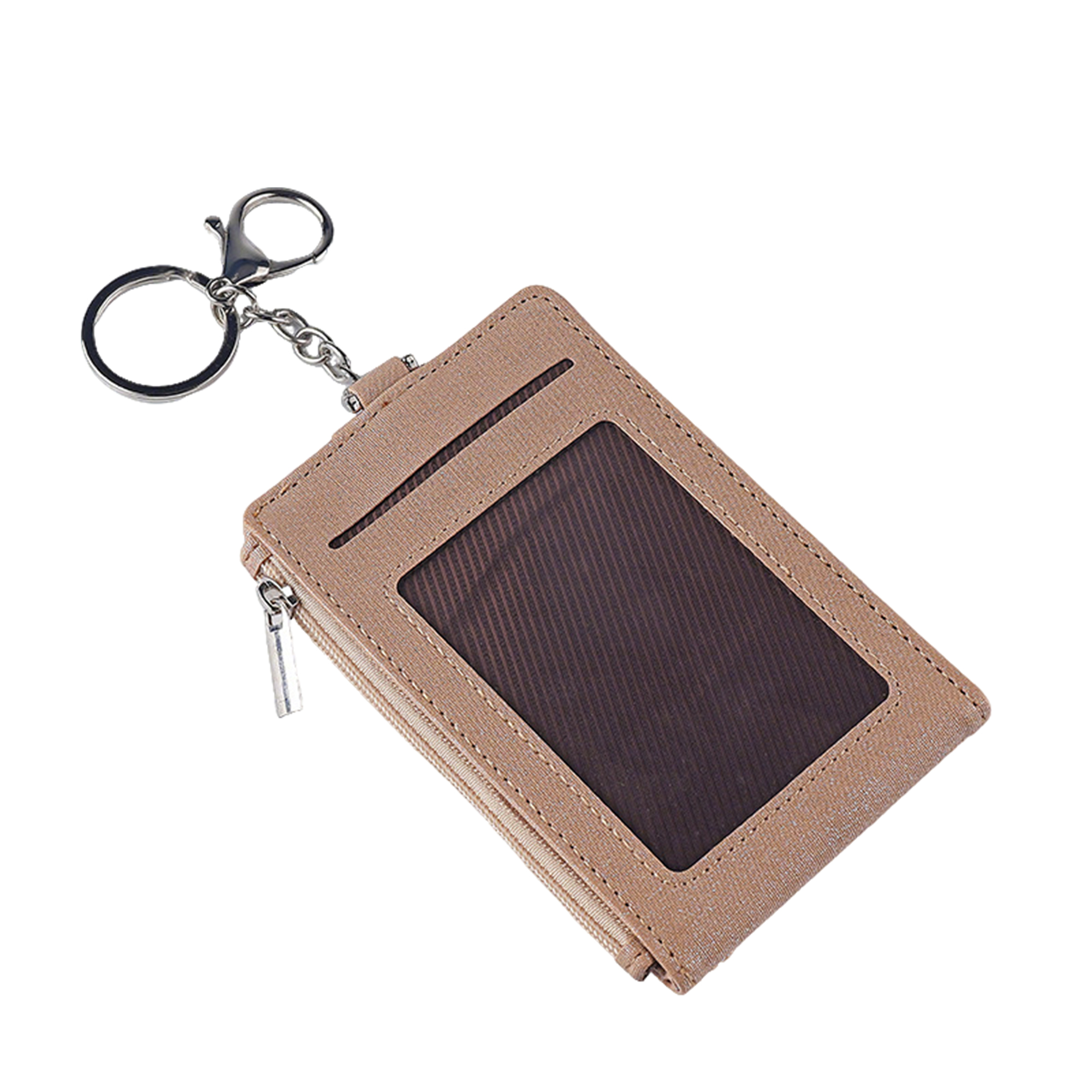 Zippered Id Card Holder Clear Window 4.73" x 2.96" 4