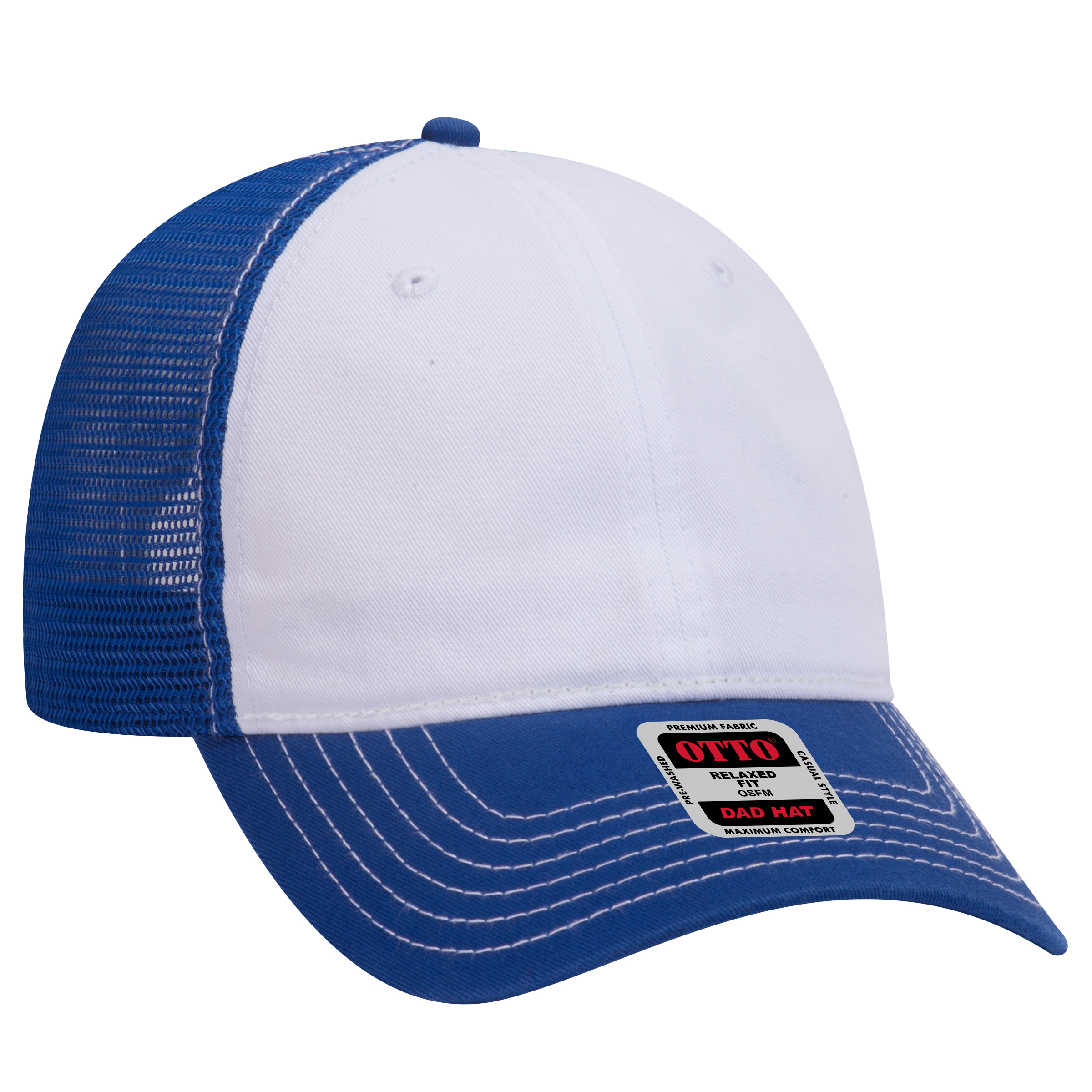 OTTO CAP® 6 Panel Low Profile Mesh Back Trucker Dad Hat 22