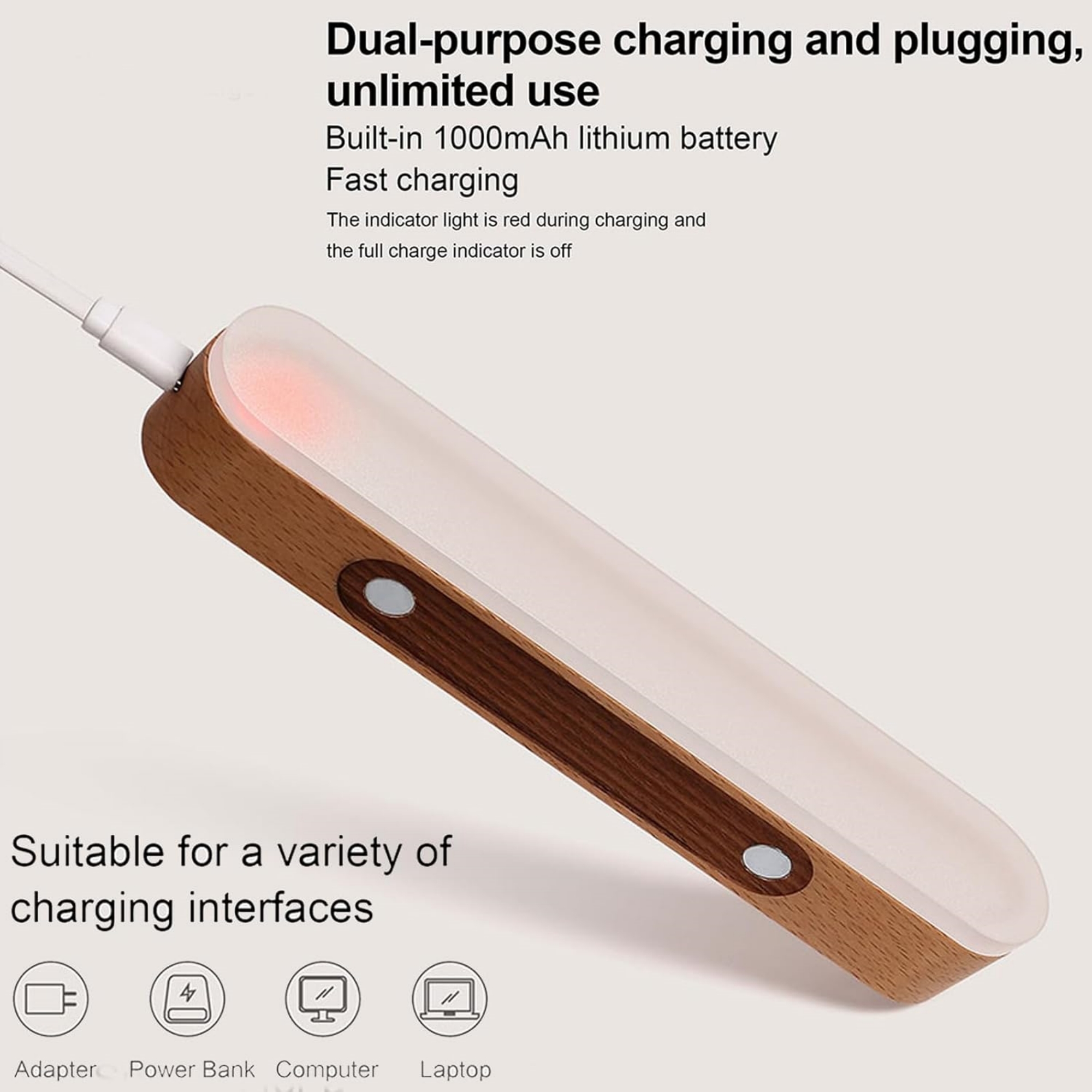 Magnetic Wall Night Light With Clock 1