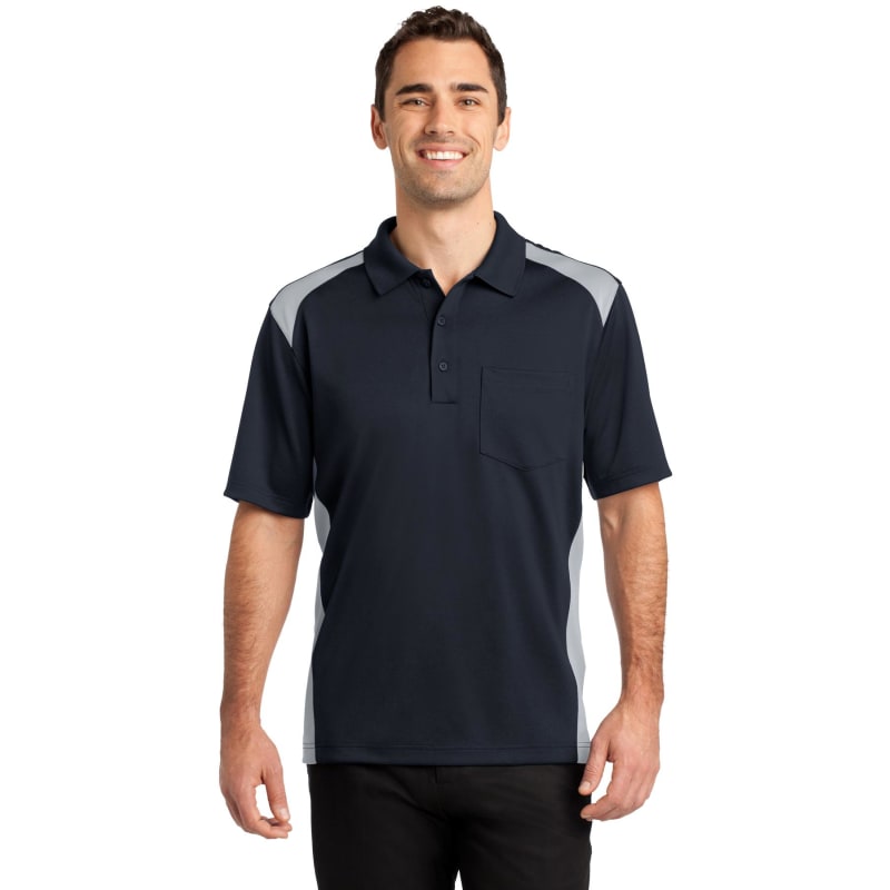 CornerStone Select Snag-Proof Two Way Colorblock Pocket Polo. 36