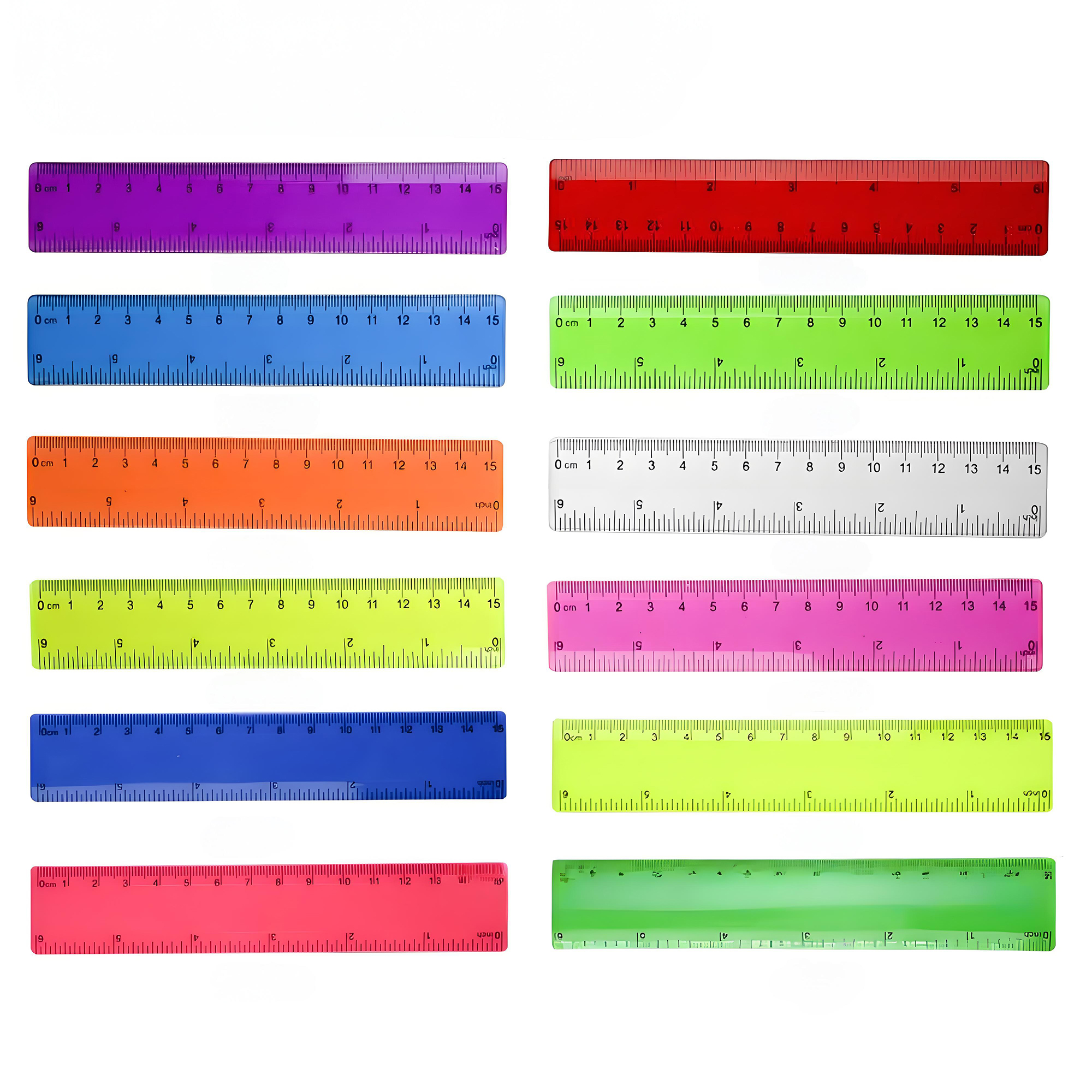 Transparent Ruler with Centimeters and Inches 2