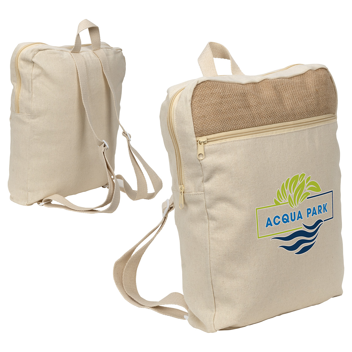 Savanna Jute & Recycled Cotton Backpack 2