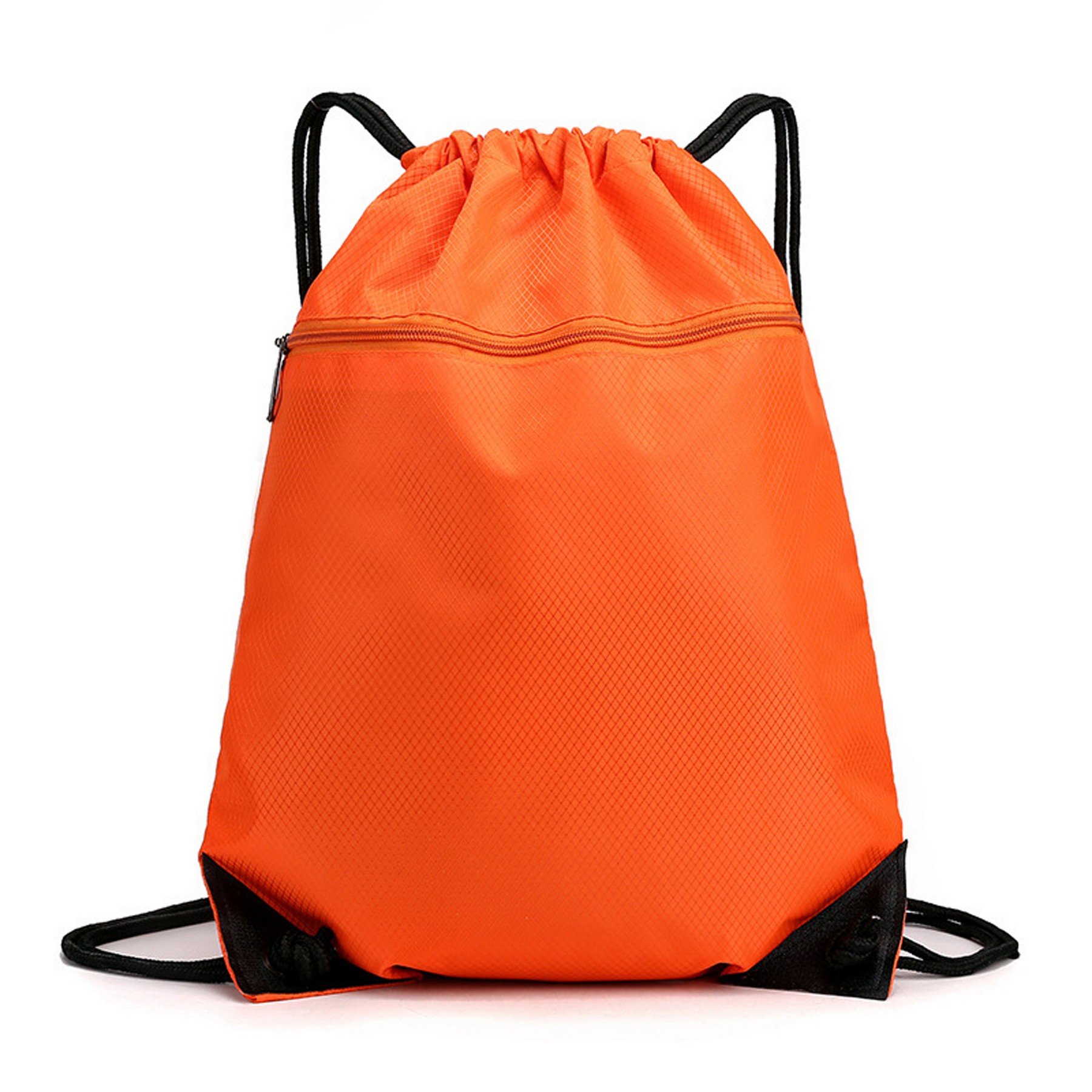 Drawstring Backpack With Zippper Pocket 3