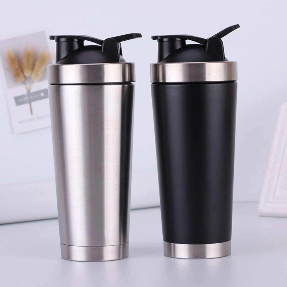 Stainless Steel Shaker Bottle With Blenders 25Oz 3