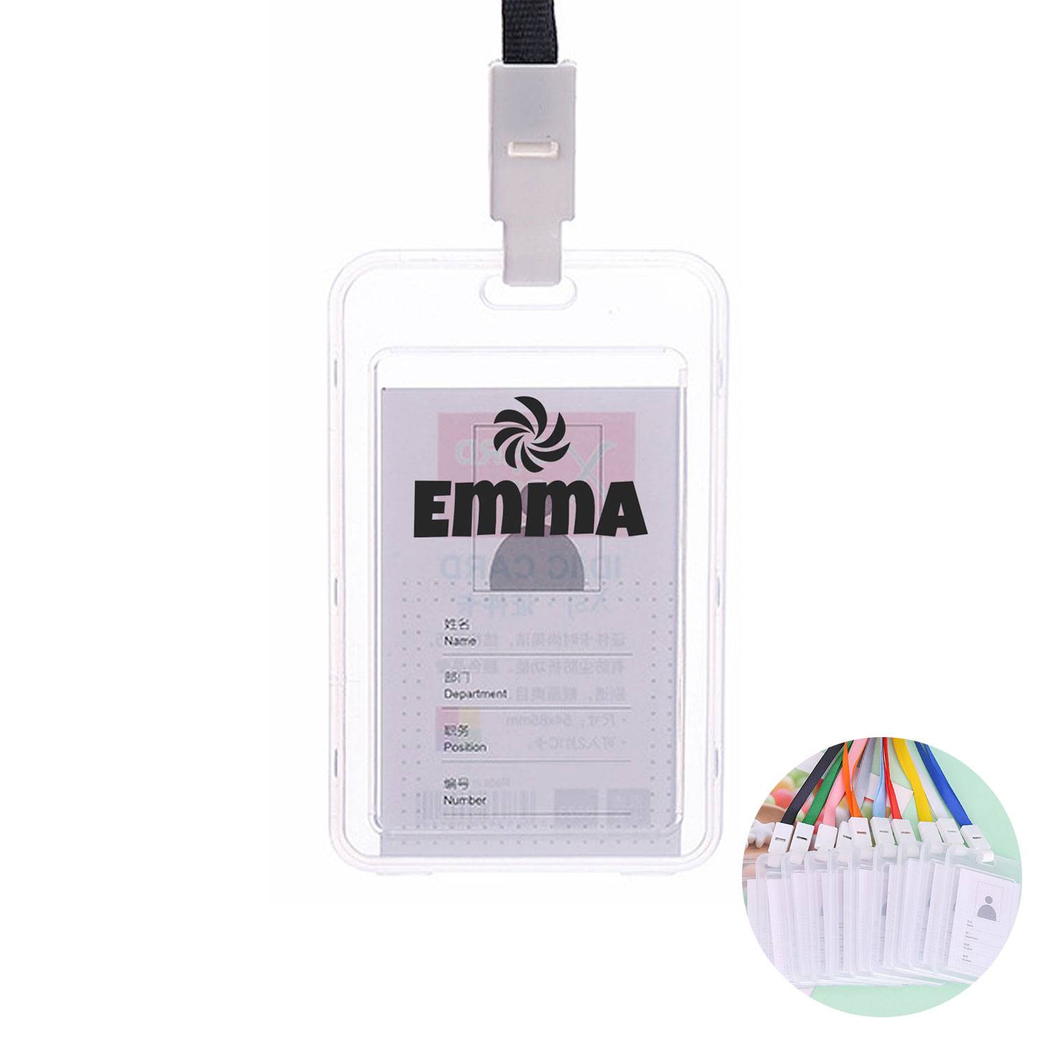 Vertical Vinyl Name Badge Holder 5