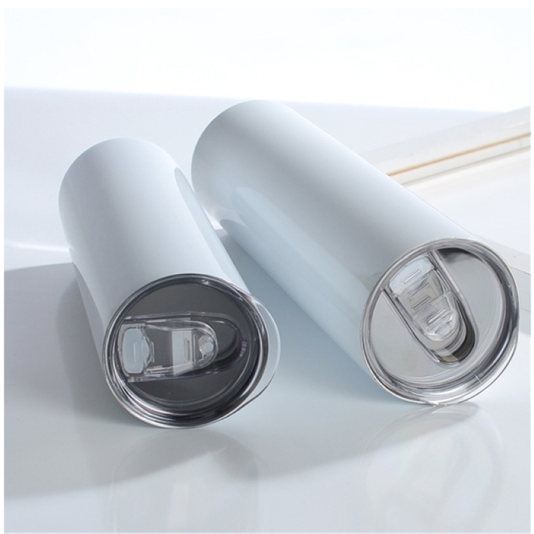 20oz Stainless Steel Straight Slimming Cup With straw 2