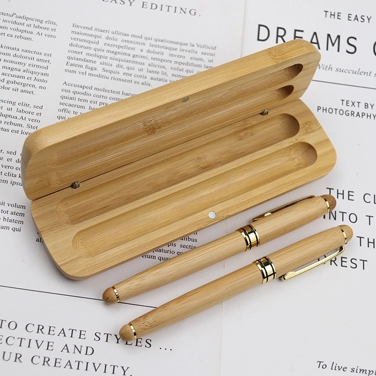 Eco Friendly Wooden Ballpoint Pen Pencil Set 3