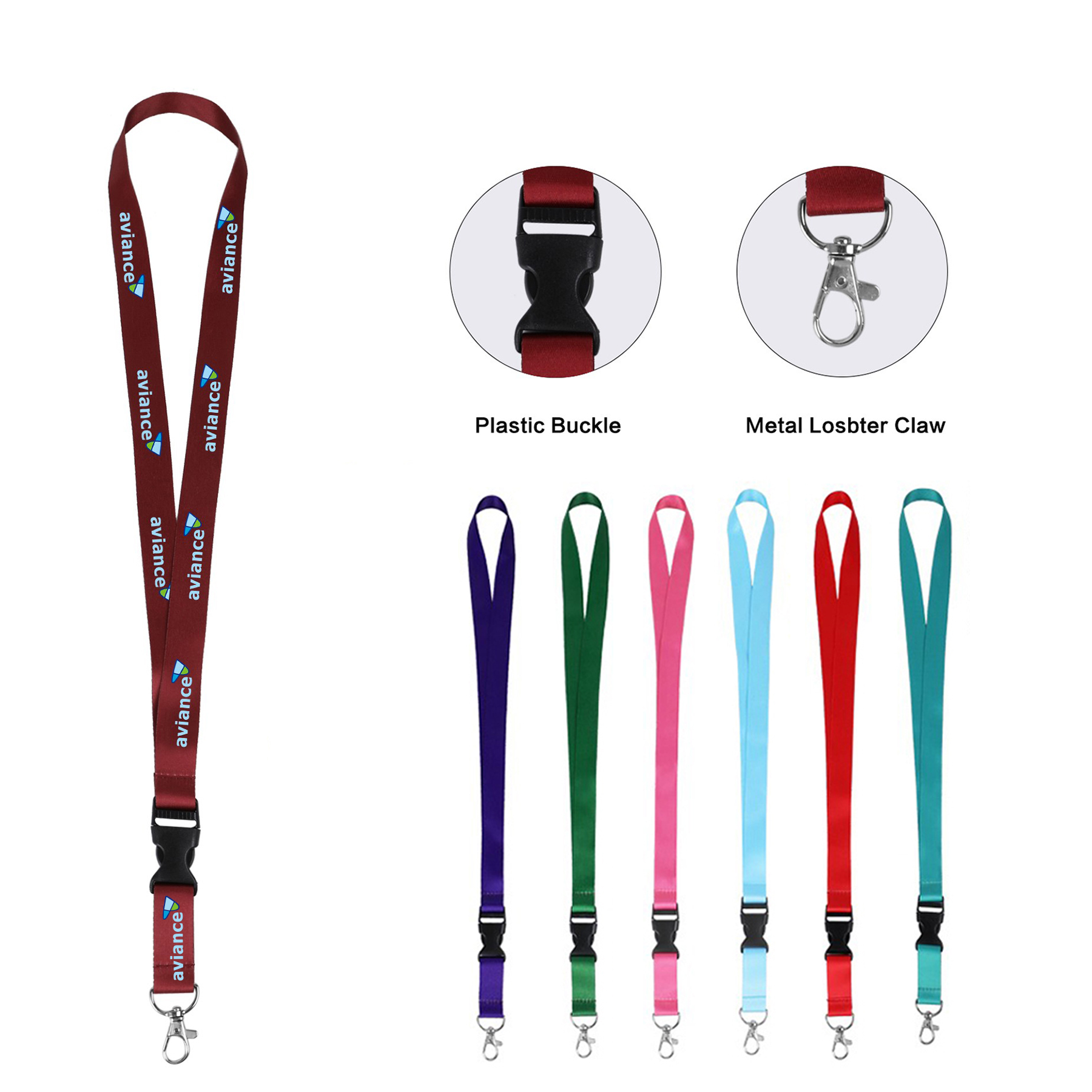3/4'' Full Color Dye Sublimated Lanyards W/Plastic Buckle 2
