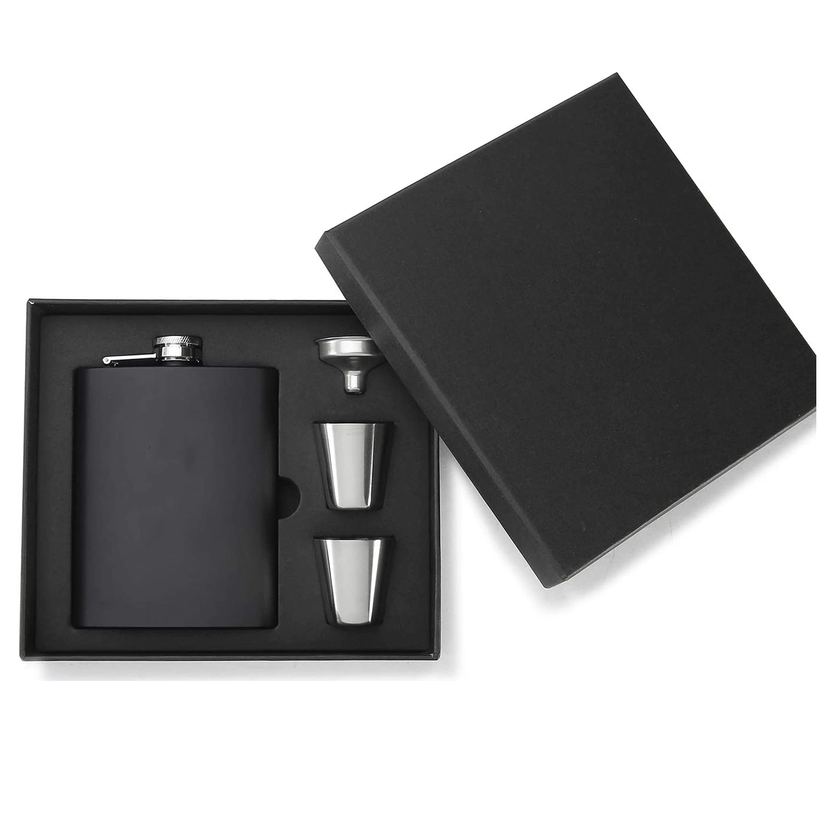 8 Oz Pocket Hip Flask With 2 Cups And Funnel 2