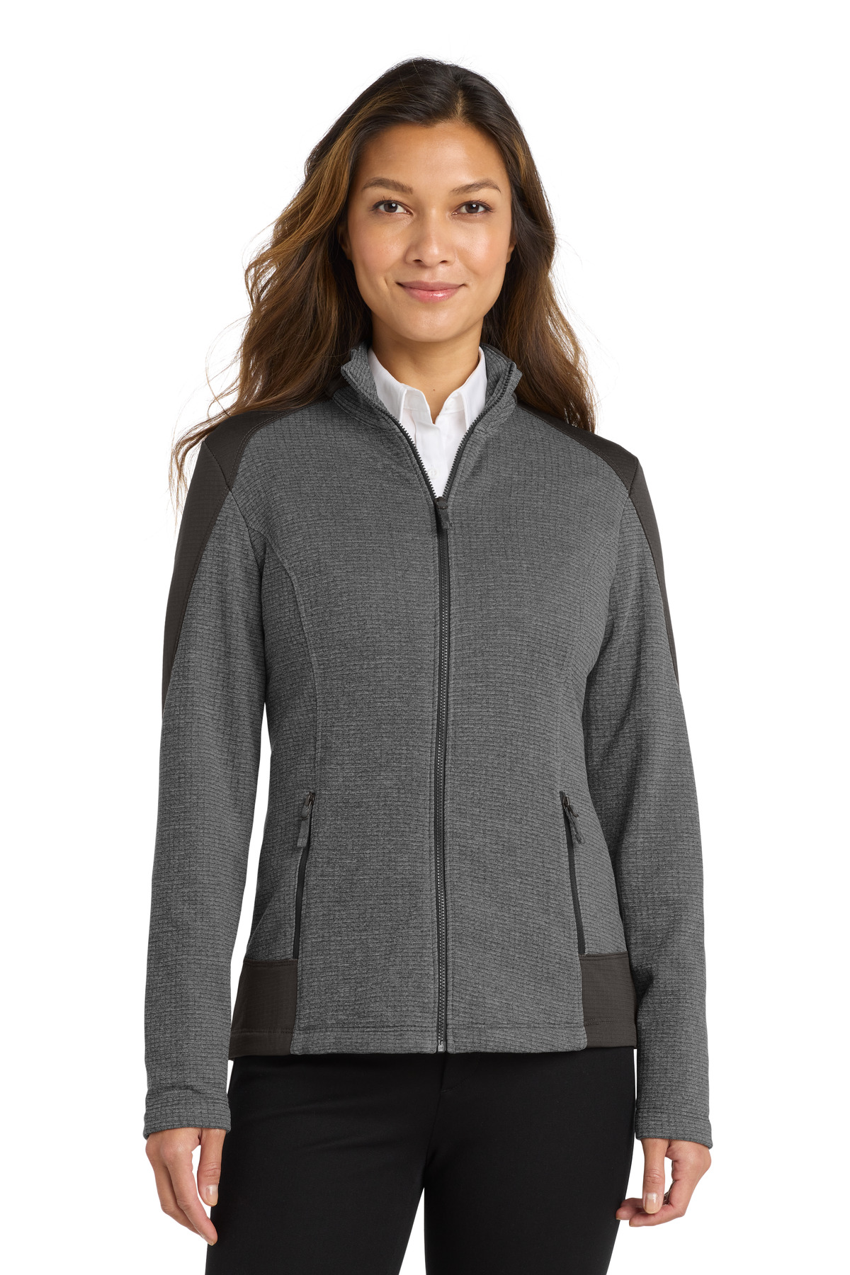 Port Authority Women's Grid Fleece Jacket. L239 18