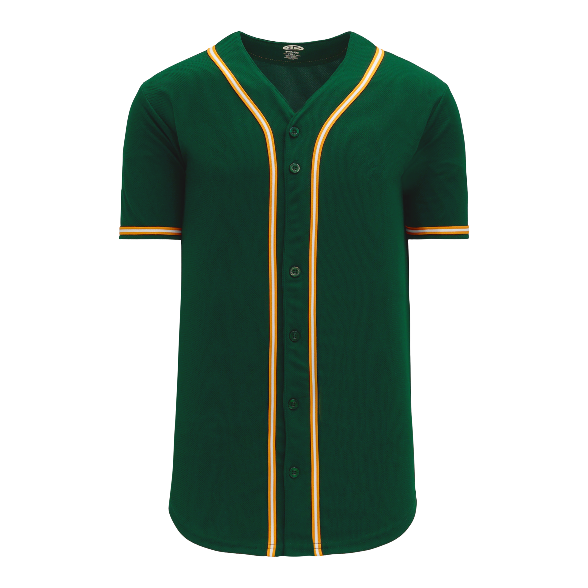 Full Button Baseball Jerseys BA5500-OAK-G01 2