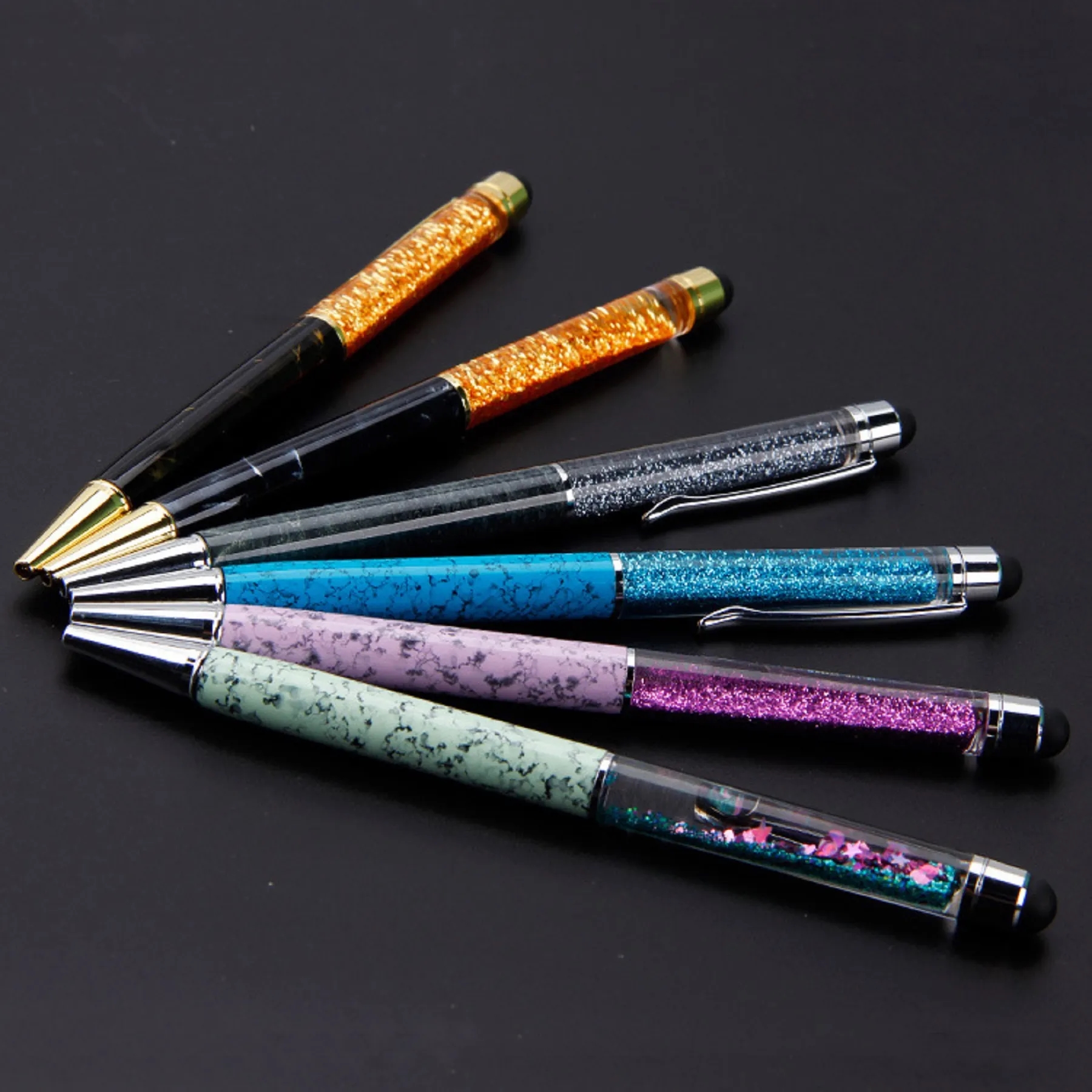 Oil Floating Glitter Stylus Ballpoint Pen 3