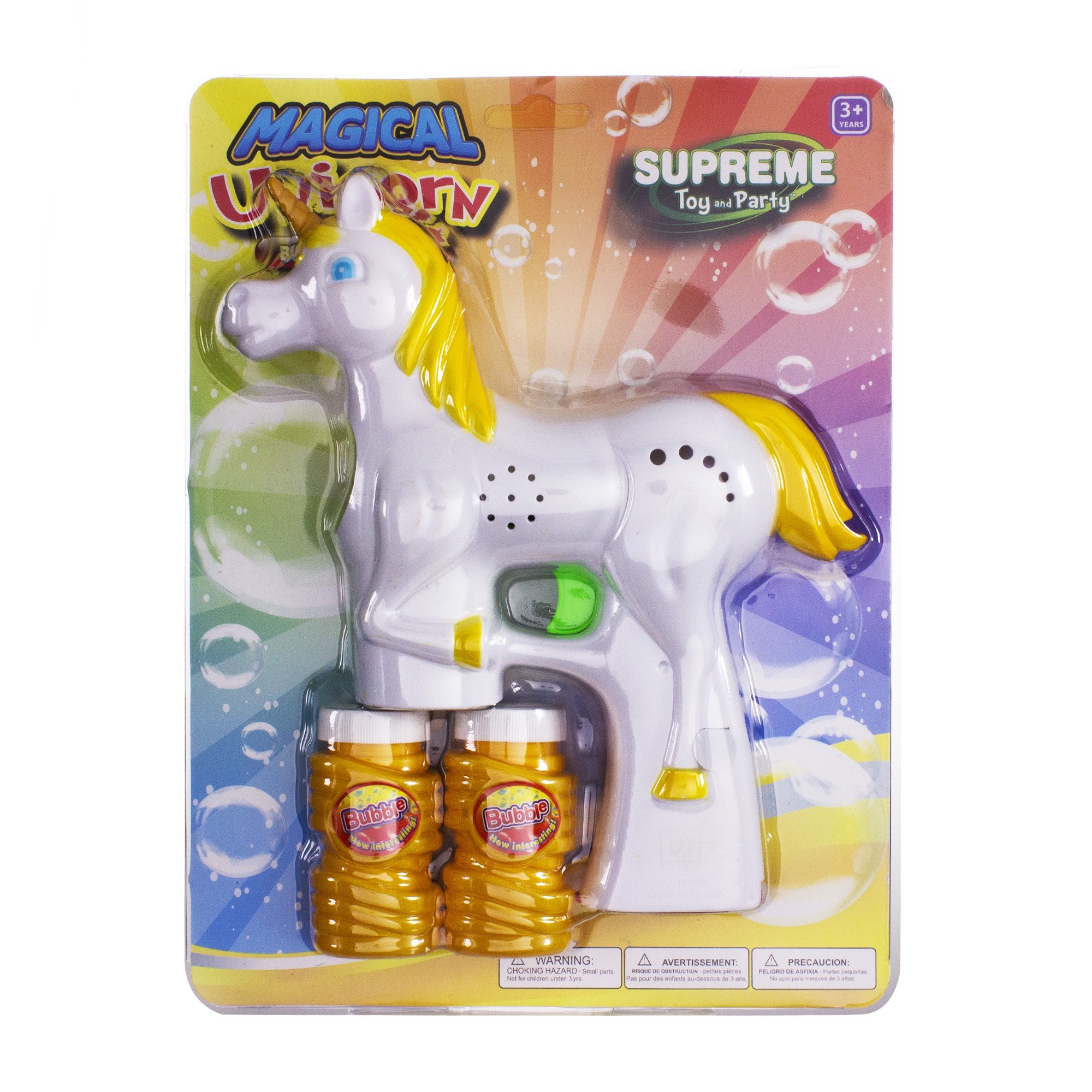 Magical White Unicorn LED Bubble Gun 1