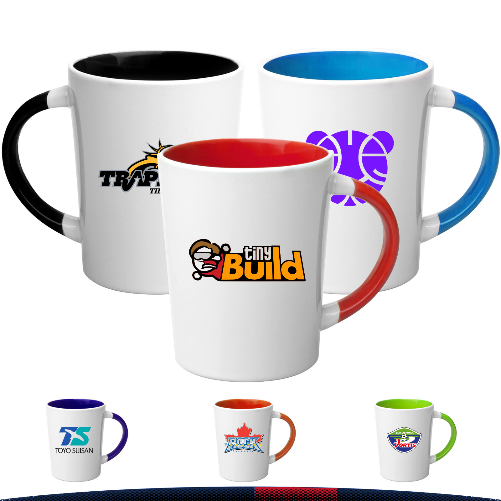 13 oz. Flarfy Two Tone Latte Mugs 5