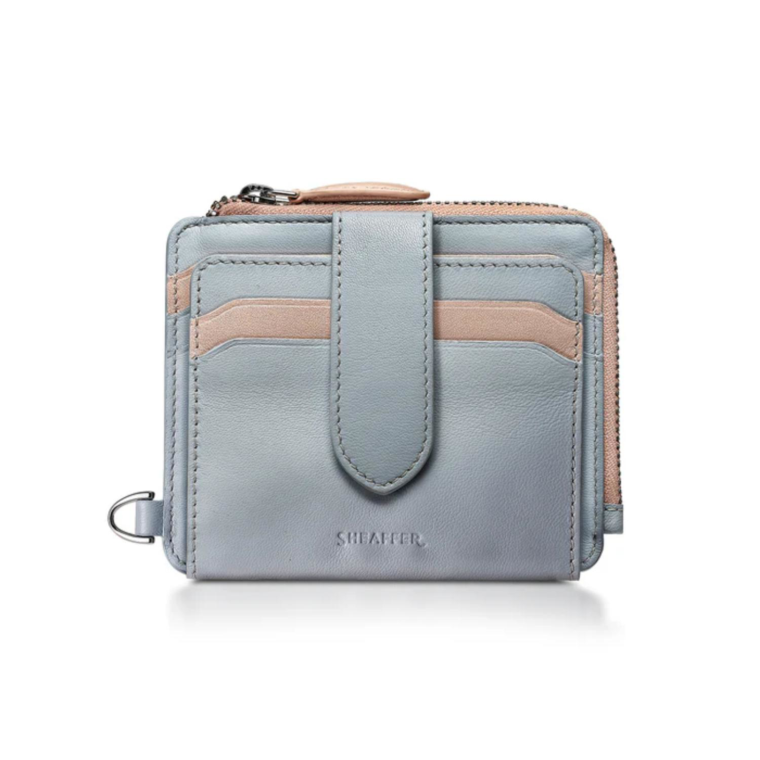 SHEAFFER® Executive Gift Set 100 9376 Blue and Pink Pearlised Gradient Ballpoint Pen with Genuine Leather Wallet 1