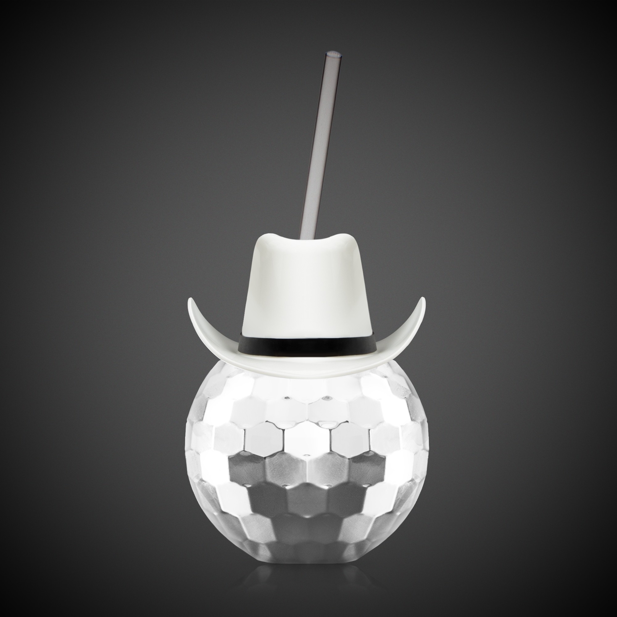 Disco Ball Cup - Silver with White Hat(hat not assembled) 3