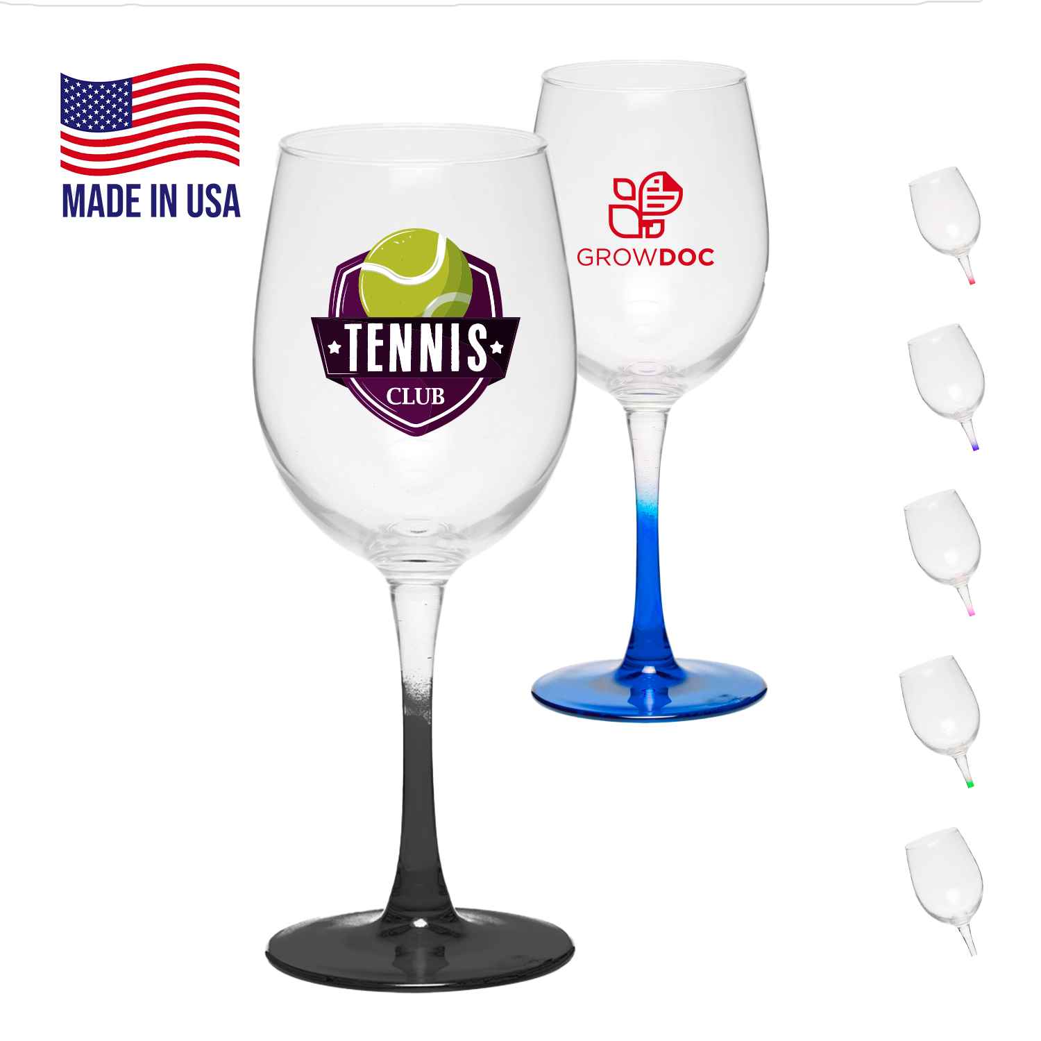 12 oz. USA Made ARC Connoisseur White Glasses W/ Custom Logo 2