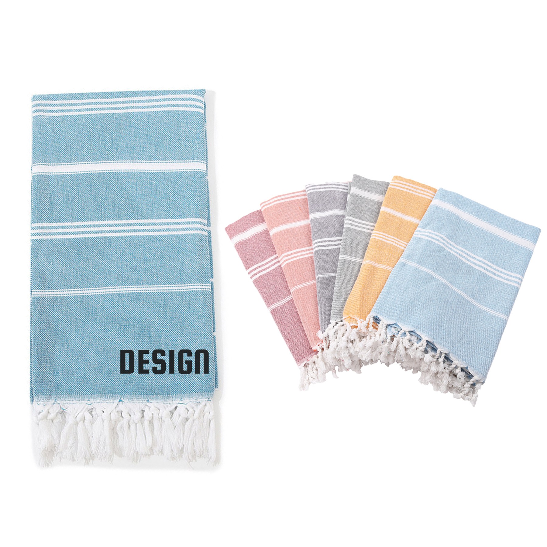 Cotton Quick-Dry Turkish Tassel Beach Towel