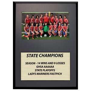 Plaque: 12x15" Black Matte Finish, 10x8" Photo cov 1