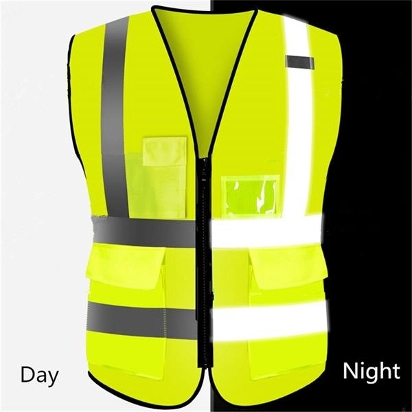 Safety Reflective Vest With Pockets and Zipper 6