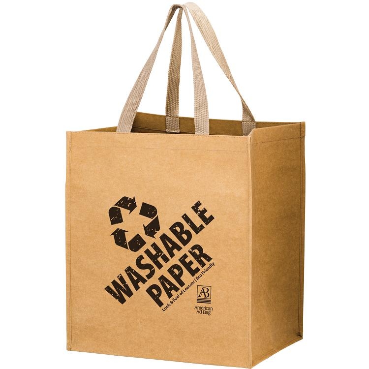 Washable Kraft Paper Grocery Tote 2