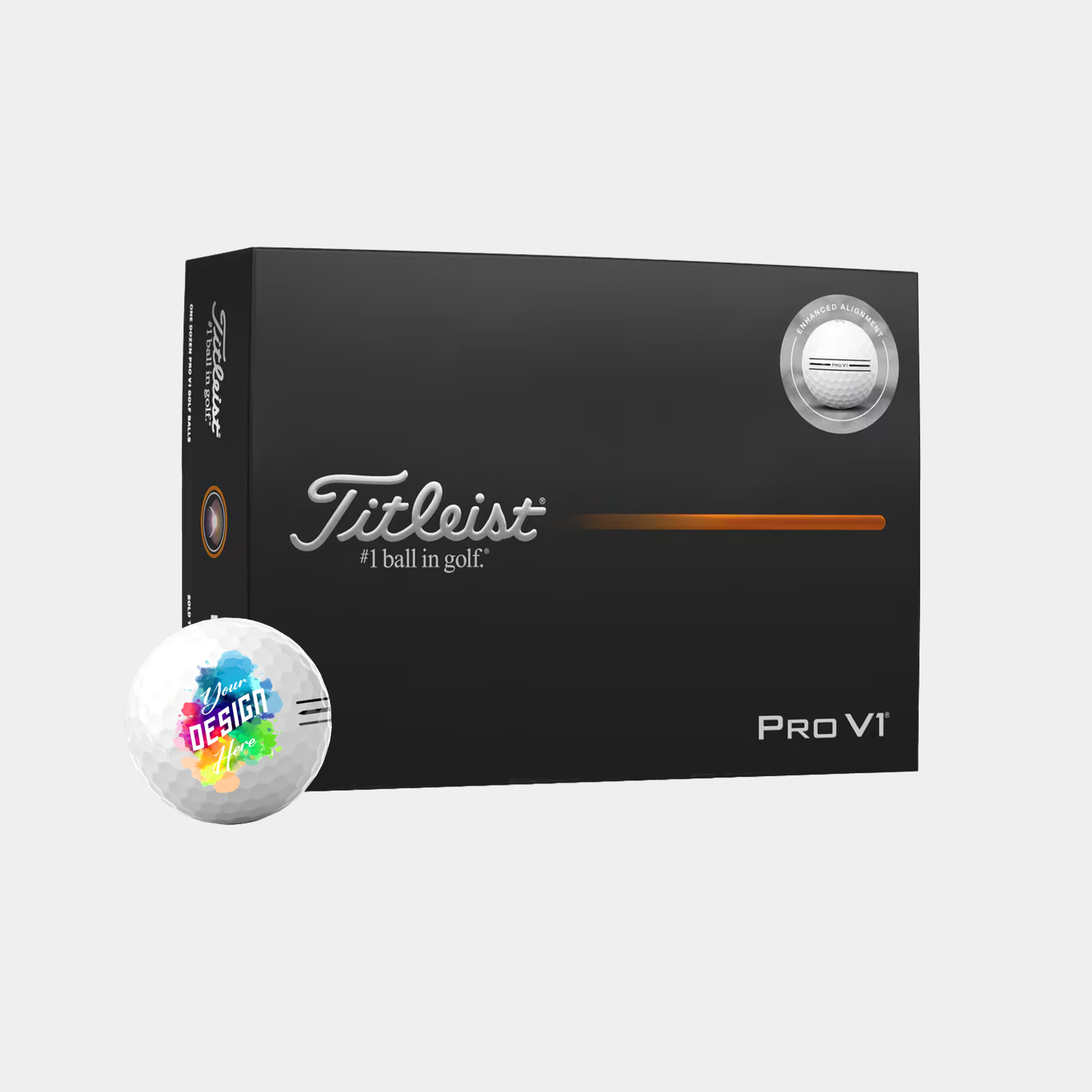Titleist® 12 Pack Pro V1 AIM Enhanced Golf Balls 1