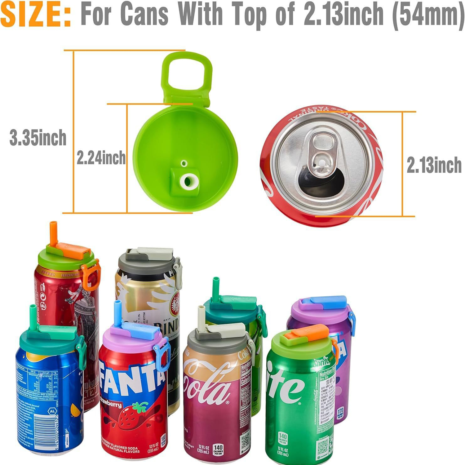 Silicone Straws Soda ​Can Covers 2