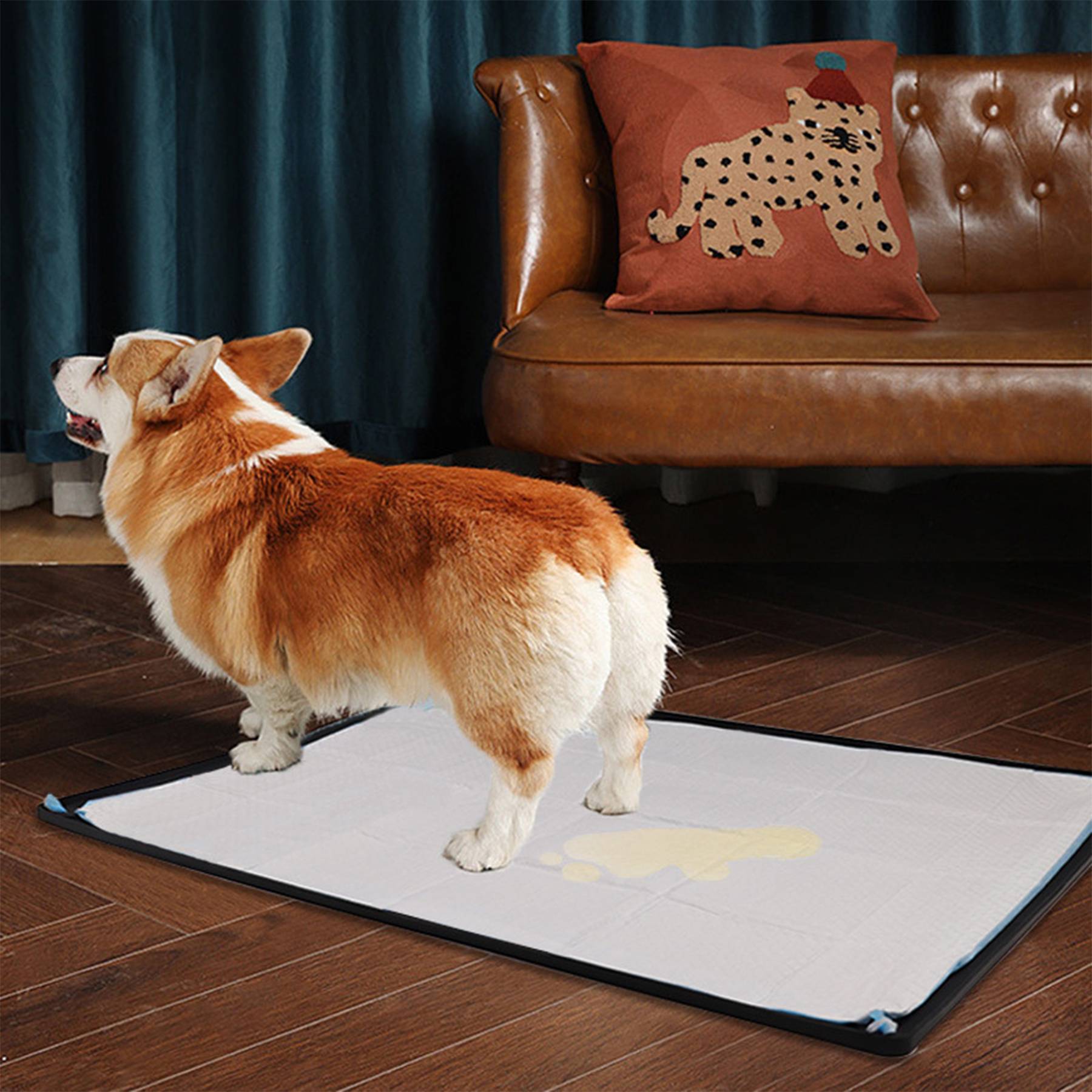 Silicone No Spill Pee Pad Holder for Dogs 8