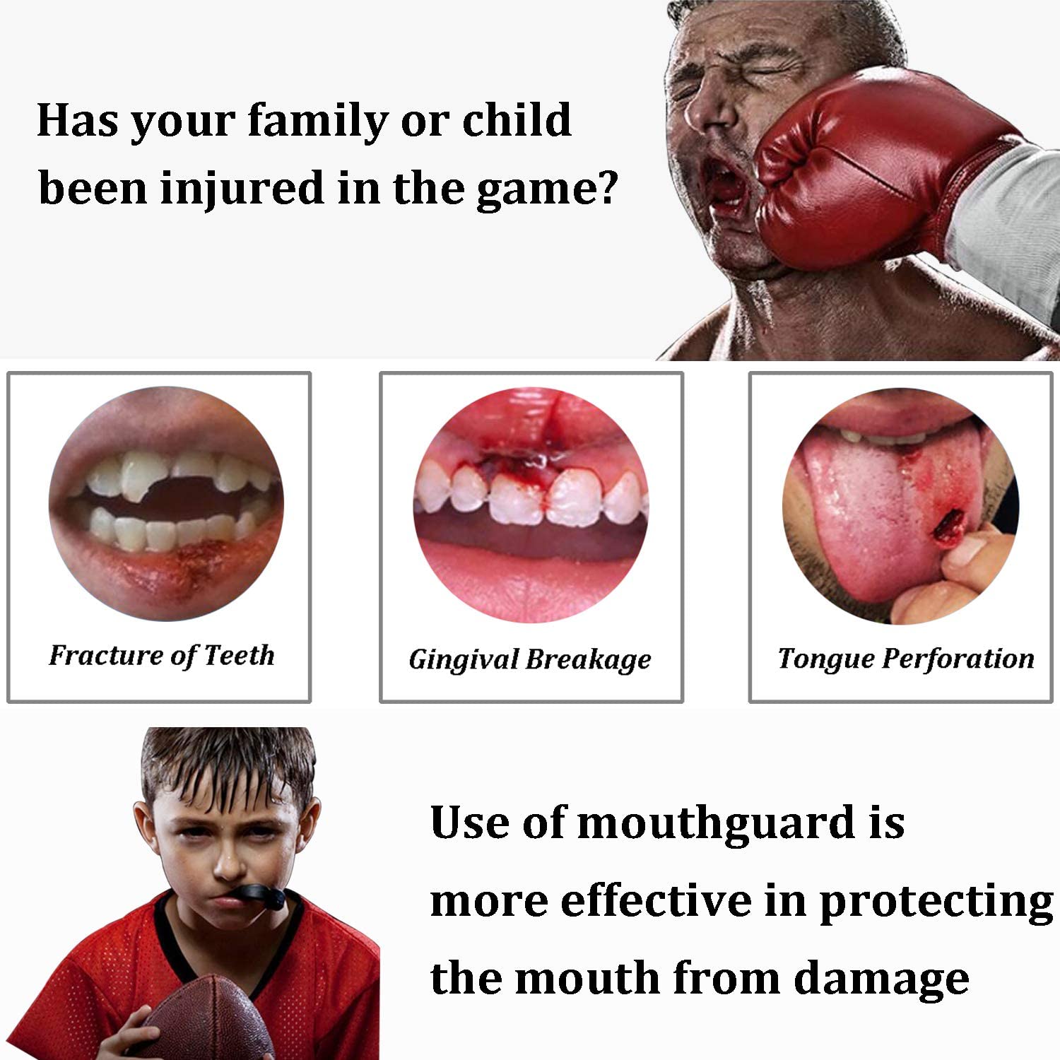 Youth Sports Mouth Guard Boxing Mouthpiece Teeth Protective Braces 5