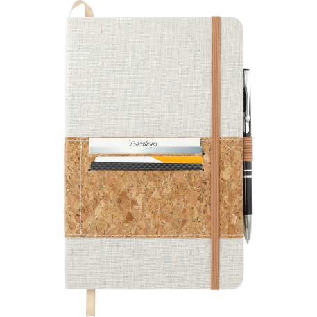 FSC® Mix 5.5" x 8.5" Recycled Cotton Cork Notebook 53