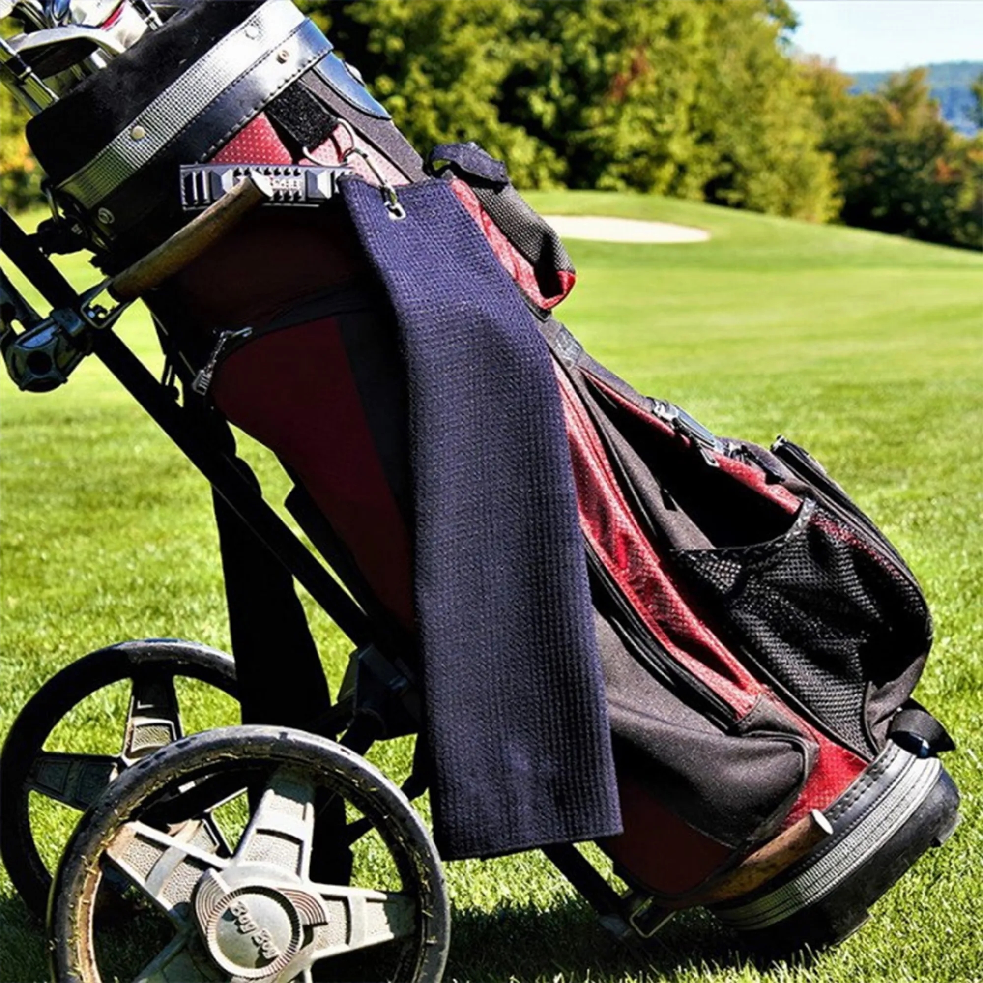 Tri Fold Waffle Golf Towel Free Shipping 8