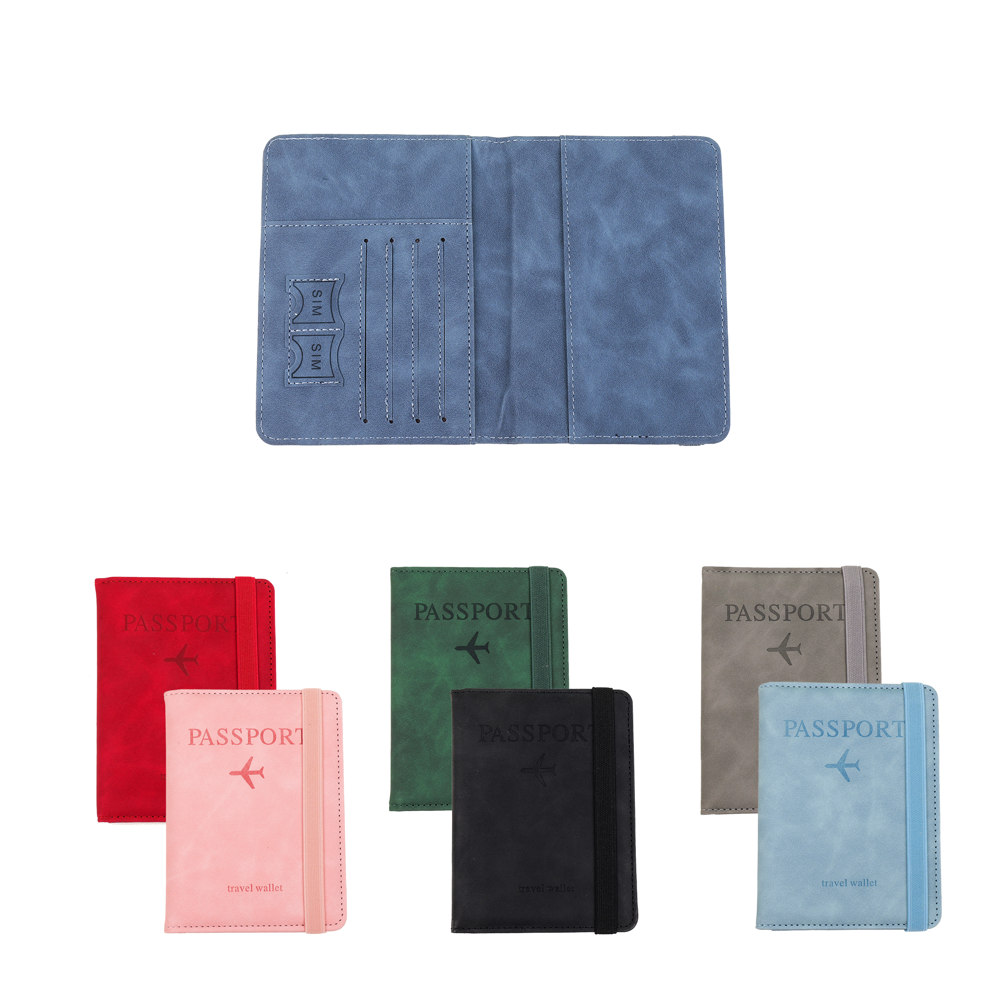 Strappy PU Passport Holder And Card Holder Travel 2