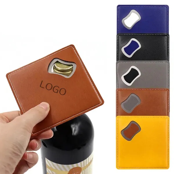 PU Leather Wine Bottle Opener with Units 2