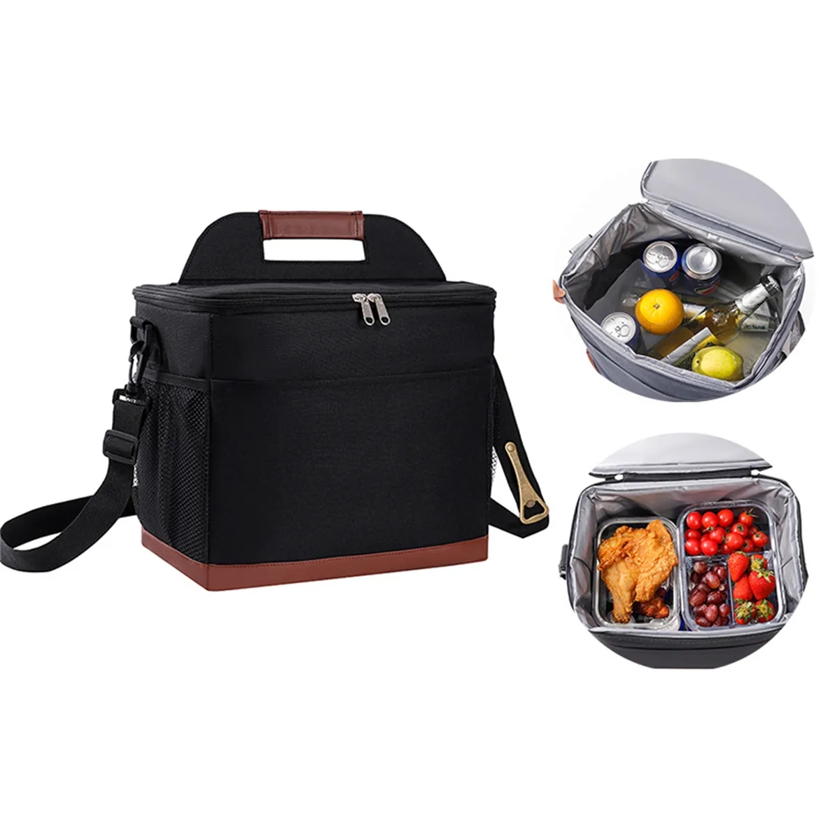 16L Insulated Lunch Bag Picnic Boxes Reusable 3