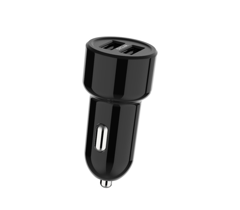 Dual Port USB Car Charger, 12W 2