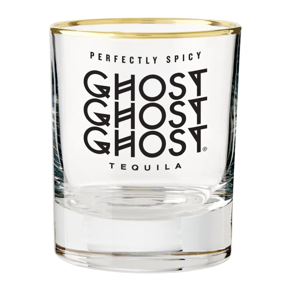 7.5oz. Gold Rimmed Single Old Fashioned Glass 5