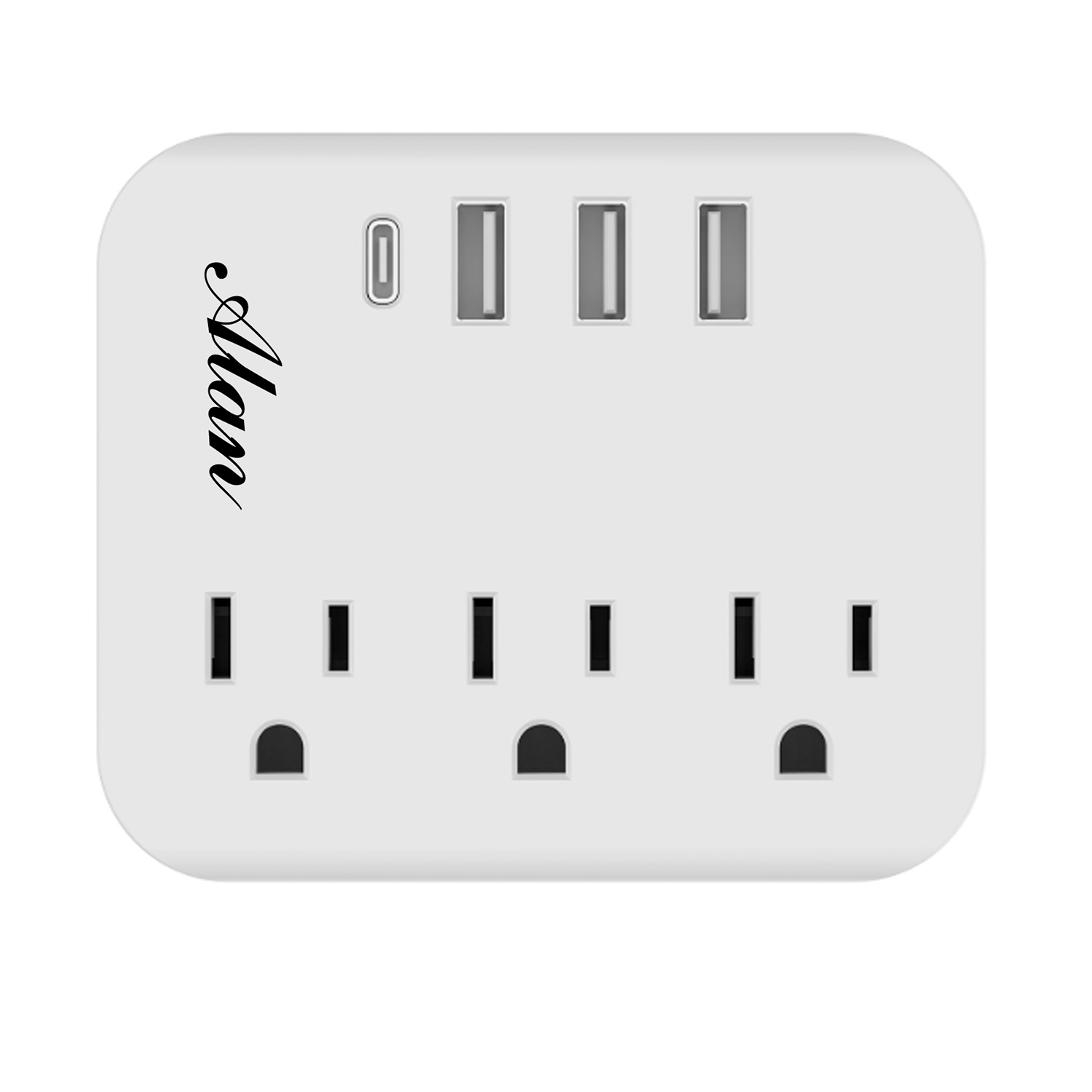 Delicate ABS Wall -Charger W/ 3 Outlets Extender
