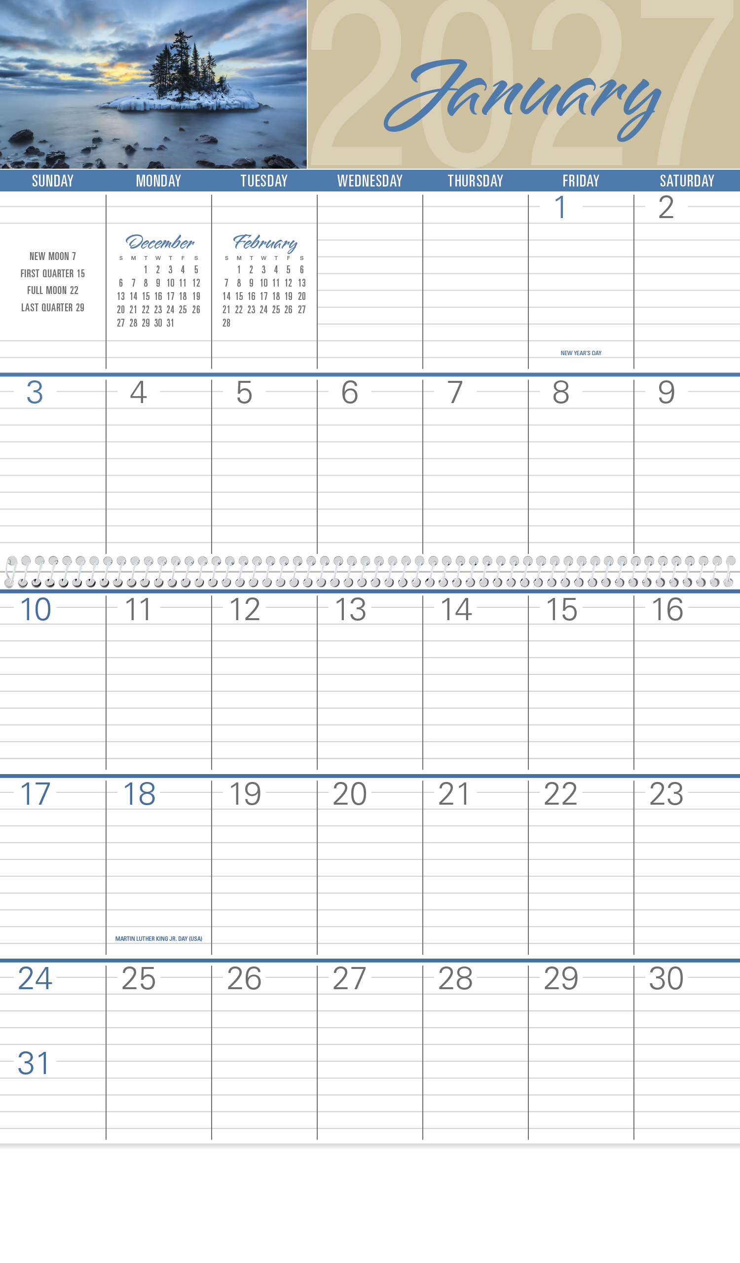 Triumph® Calendars Scenes of America Big Block Memo Calendar 29