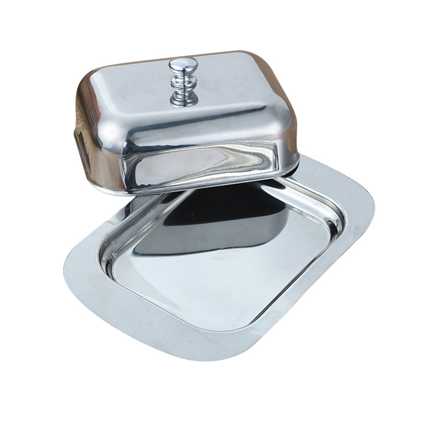 Stainless Steel Butter Dish with Lid 2