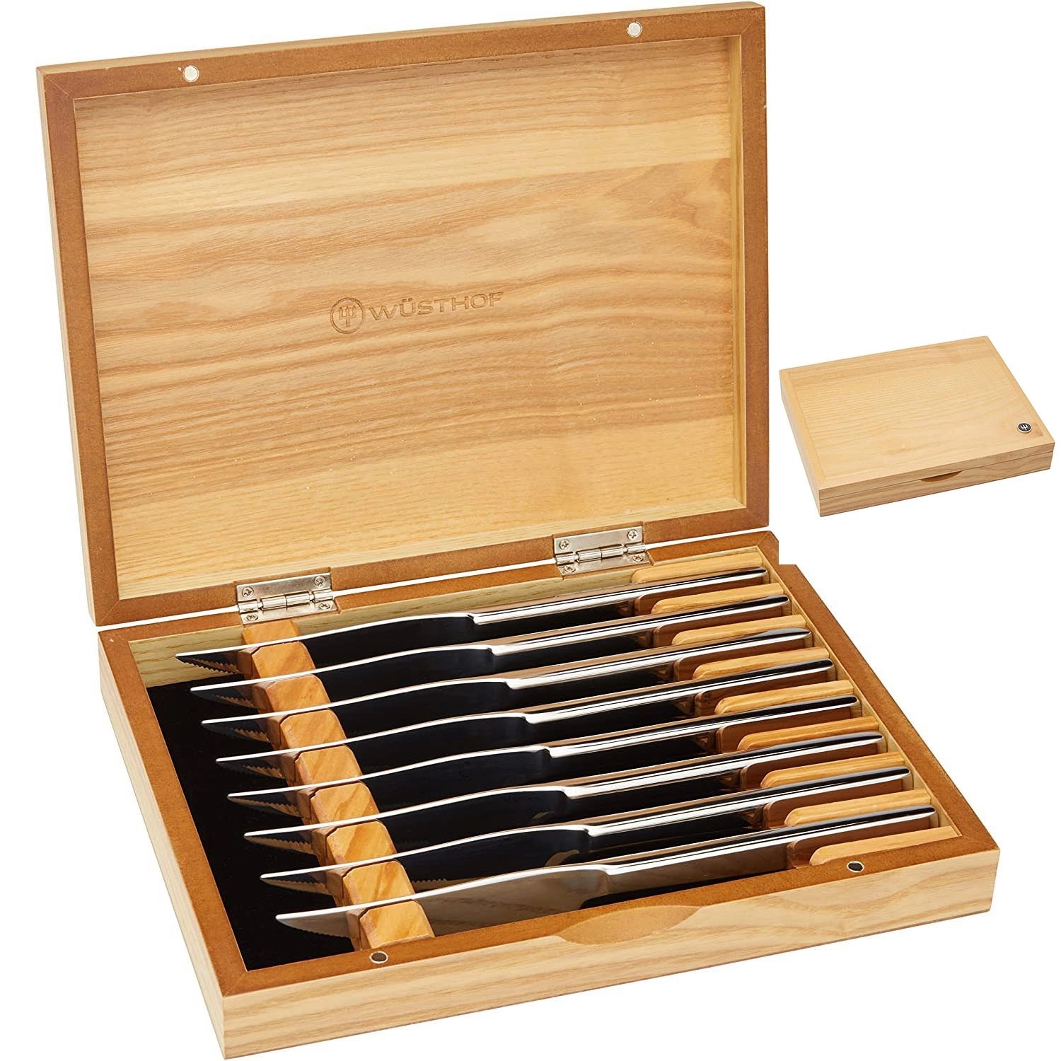 Wood Storage Box For Steak Knives 1