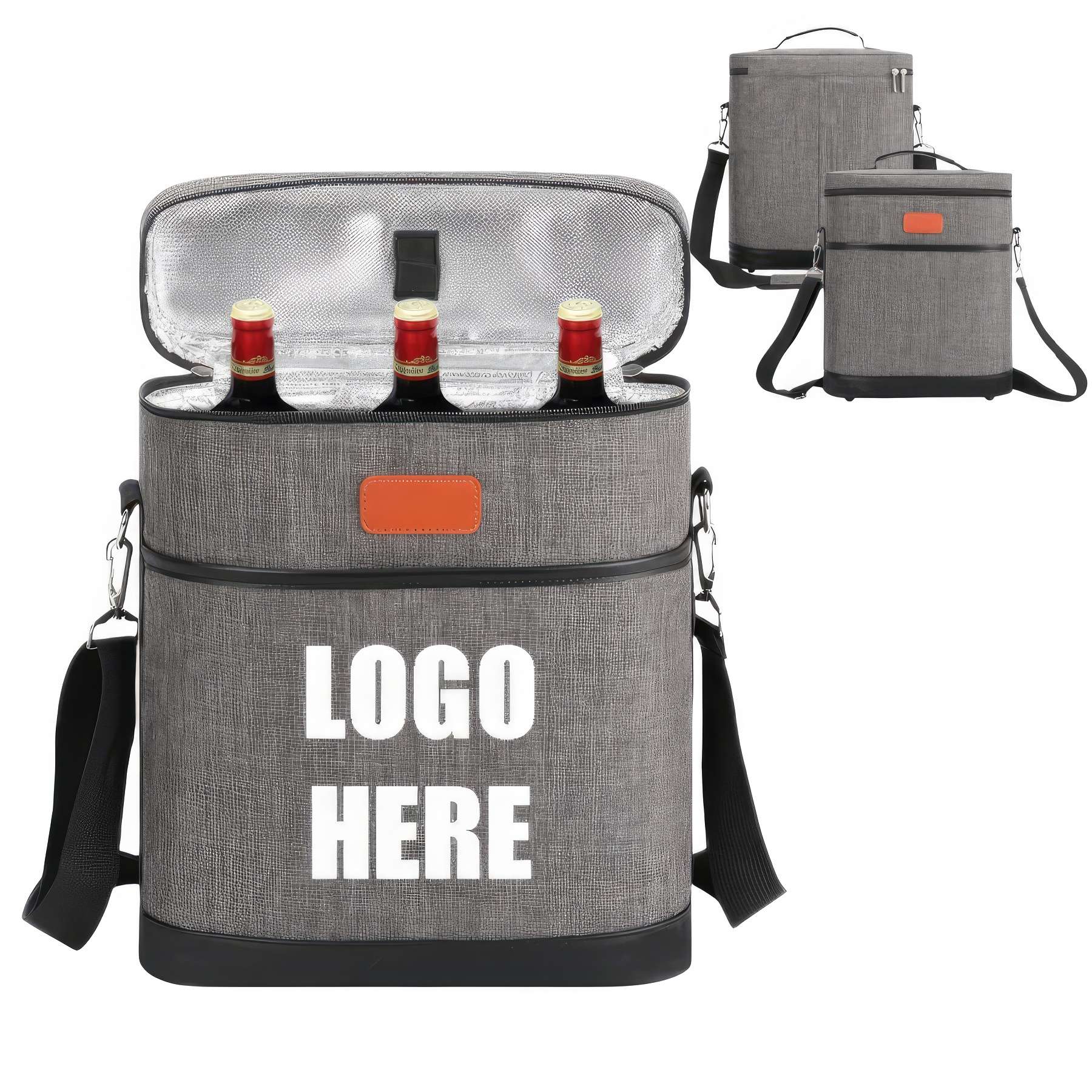 Custom Insulated 3 Bottle Wine Tote Carrier Bag 3