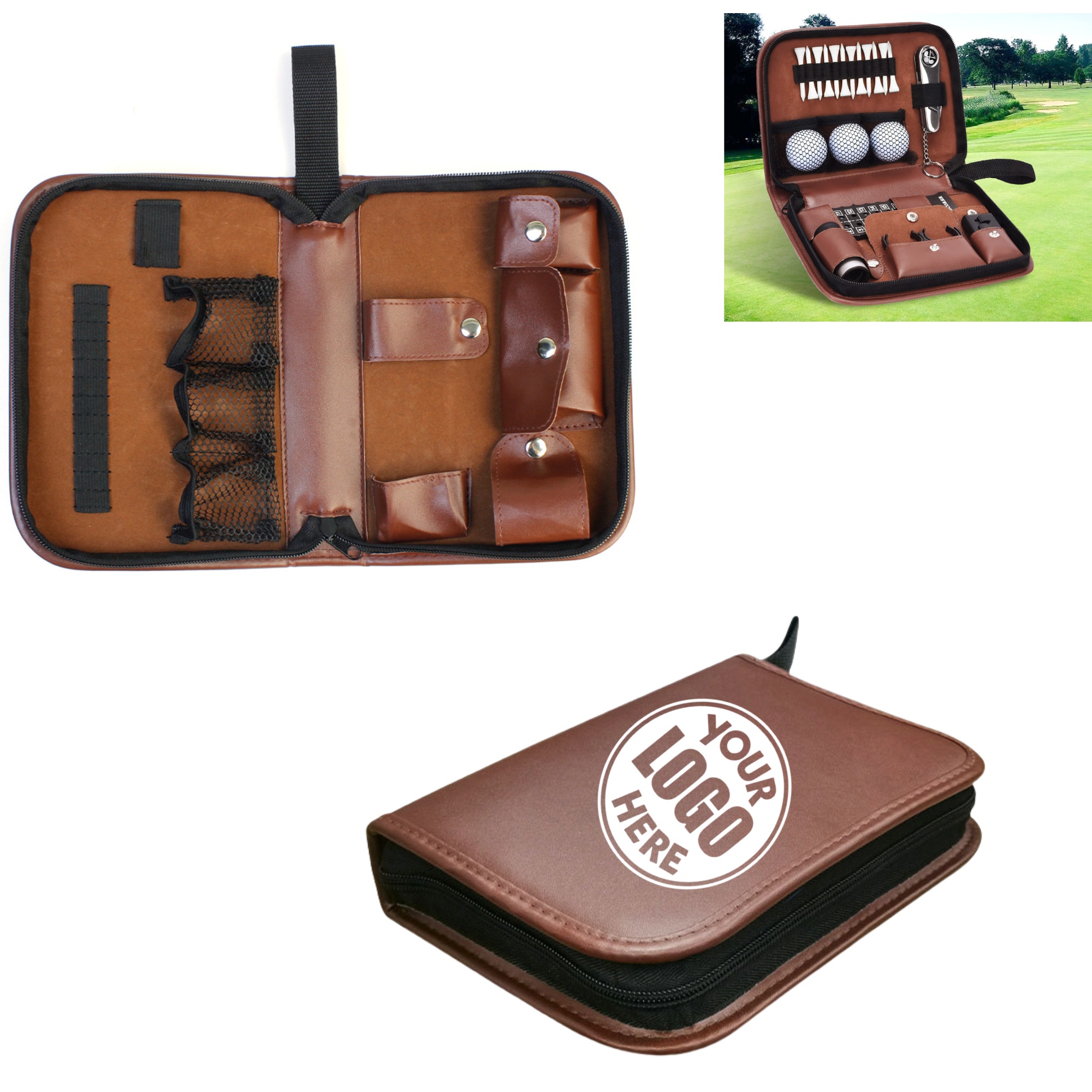 Leather Golf Accessory Bag 2