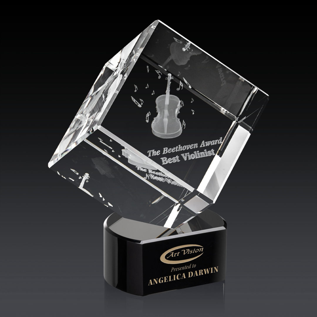 Burrill 3D Award on Paragon Base - Black 4