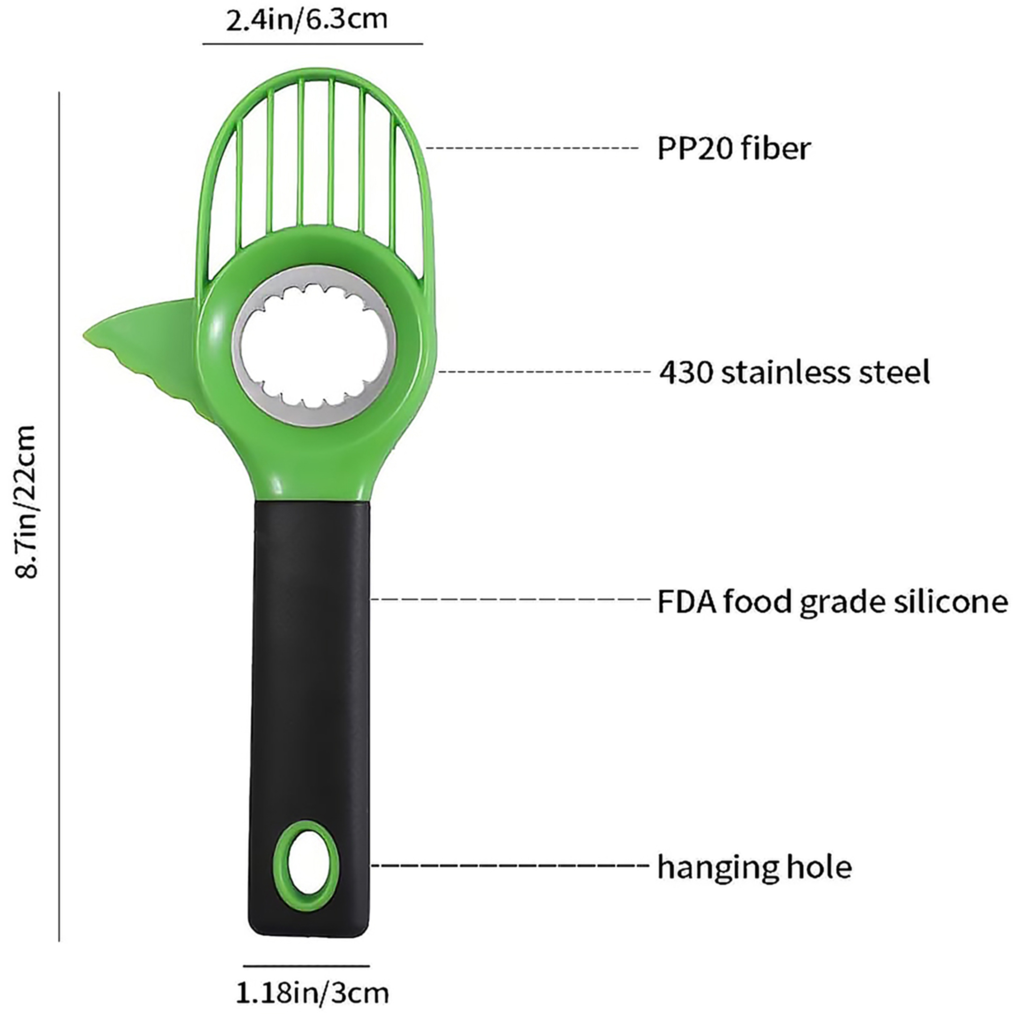 Multifunctional Avocado Cutter and Slicer Tool 2