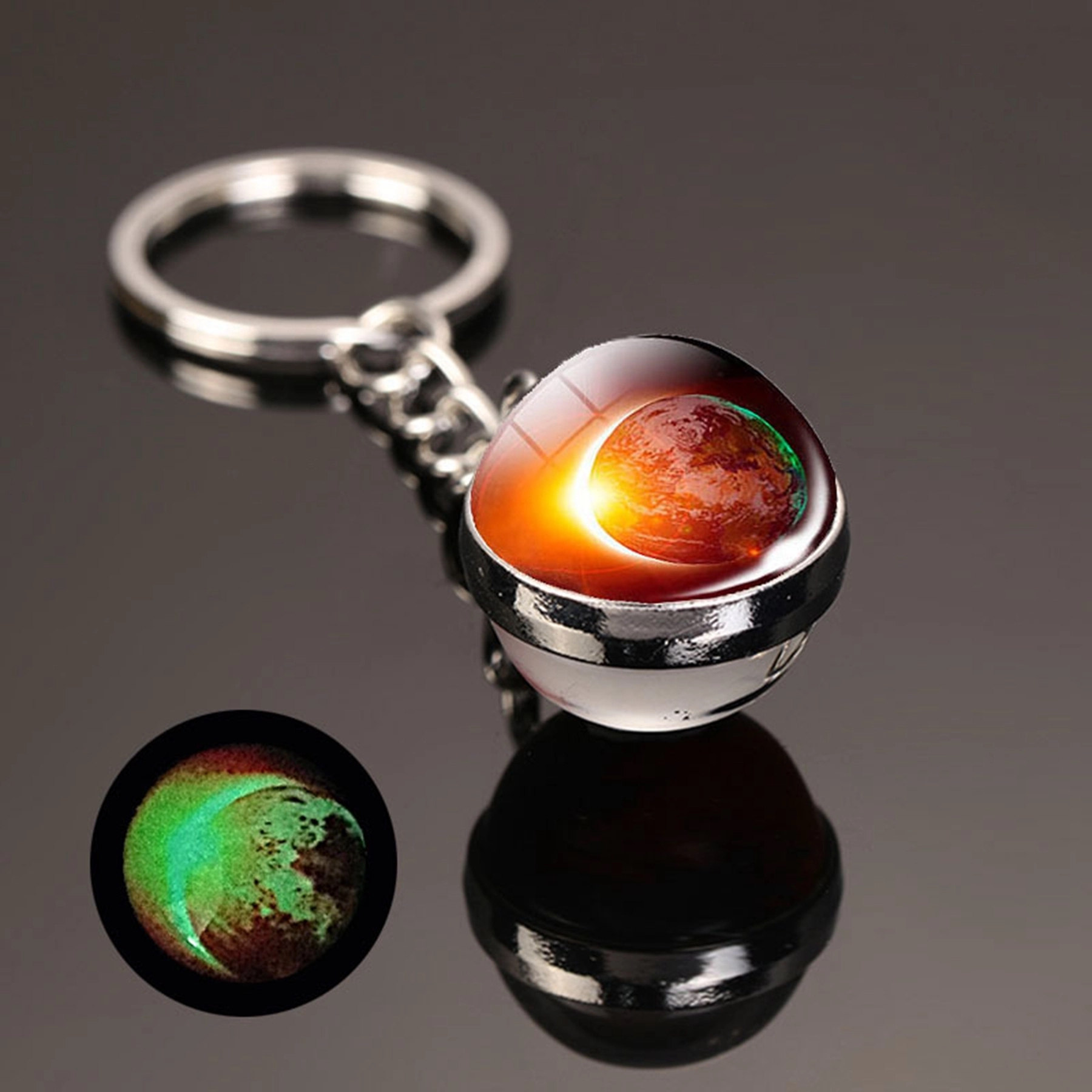 Glow in the Dark Crystal Ball Key Chain 22